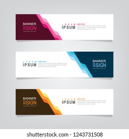 Vector abstract web banner design template. Collection of web banner template. Abstract geometric web design banner template isolated on grey background. Header - landing page Web Design Elements
