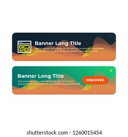 Vector abstract web banner design template. Collection of web banner template. Abstract geometric web design banner template isolated on grey background. Header - landing page Web Design Elements 