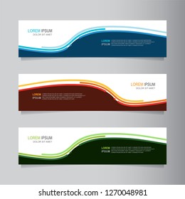Vector abstract web banner design template. Collection of web banner template. Abstract geometric web design banner template isolated on grey background. Header - landing page Web Design Elements