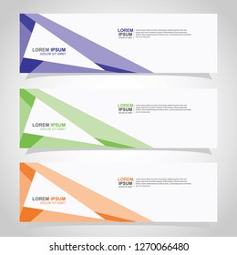 Vector abstract web banner design template. Collection of web banner template. Abstract geometric web design banner template isolated on grey background. Header - landing page Web Design Elements