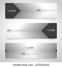 Vector abstract web banner design template. Collection of web banner template. Abstract geometric web design banner template isolated on grey background. Header - landing page Web Design Elements