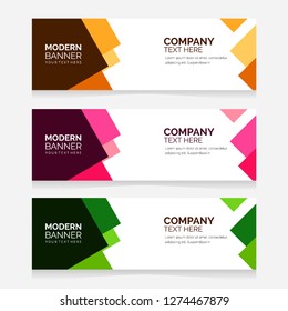 Vector abstract web banner design template