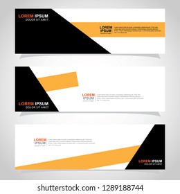 Vector abstract web banner design template. Collection of web banner template. Abstract geometric web design banner template isolated on grey background. Header - landing page Web Design Elements