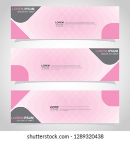 Vector abstract web banner design template. Collection of web banner template. Abstract geometric web design banner template isolated on grey background. Header - landing page Web Design Elements