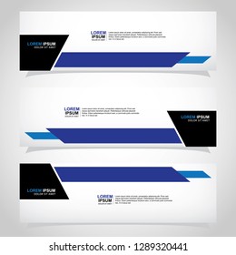 Vector abstract web banner design template. Collection of web banner template. Abstract geometric web design banner template isolated on grey background. Header - landing page Web Design Elements