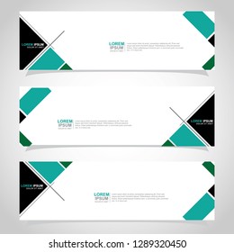 Vector abstract web banner design template. Collection of web banner template. Abstract geometric web design banner template isolated on grey background. Header - landing page Web Design Elements