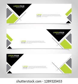 Vector abstract web banner design template. Collection of web banner template. Abstract geometric web design banner template isolated on grey background. Header - landing page Web Design Elements