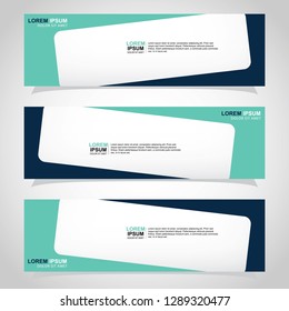 Vector abstract web banner design template. Collection of web banner template. Abstract geometric web design banner template isolated on grey background. Header - landing page Web Design Elements