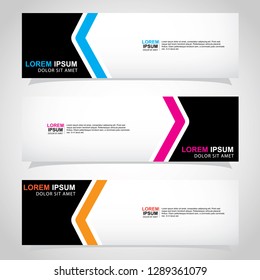 Vector abstract web banner design template. Collection of web banner template. Abstract geometric web design banner template isolated on grey background. Header - landing page Web Design Elements