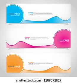 Vector abstract web banner design template. Collection of web banner template. Abstract geometric web design banner template isolated on grey background. Header - landing page Web Design Elements