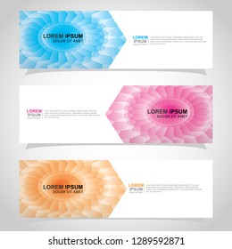 Vector abstract web banner design template. Collection of web banner template. Abstract geometric web design banner template isolated on grey background. Header - landing page Web Design Elements