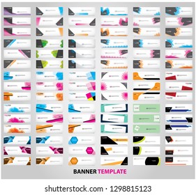 Vector abstract web banner design template. Collection of web banner template. Abstract geometric web design banner template isolated on grey background. Header - landing page Web Design Elements