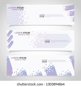 Vector abstract web banner design template. Collection of web banner template. Abstract geometric web design banner template isolated on grey background. Header - landing page Web Design Elements