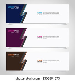 Vector abstract web banner design template. Collection of web banner template. Abstract geometric web design banner template isolated on grey background. Header - landing page Web Design Elements