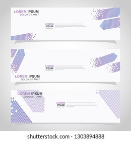 Vector abstract web banner design template. Collection of web banner template. Abstract geometric web design banner template isolated on grey background. Header - landing page Web Design Elements
