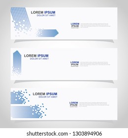 Vector abstract web banner design template. Collection of web banner template. Abstract geometric web design banner template isolated on grey background. Header - landing page Web Design Elements