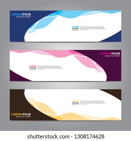 Vector abstract web banner design template. Collection of web banner template. Abstract geometric web design banner template isolated on grey background. Header - landing page Web Design Elements