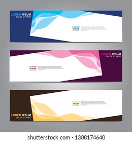 Vector abstract web banner design template. Collection of web banner template. Abstract geometric web design banner template isolated on grey background. Header - landing page Web Design Elements