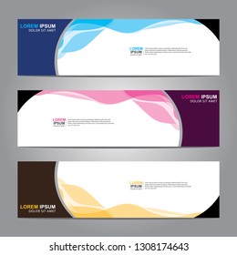 Vector abstract web banner design template. Collection of web banner template. Abstract geometric web design banner template isolated on grey background. Header - landing page Web Design Elements