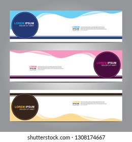 Vector abstract web banner design template. Collection of web banner template. Abstract geometric web design banner template isolated on grey background. Header - landing page Web Design Elements