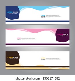 Vector abstract web banner design template. Collection of web banner template. Abstract geometric web design banner template isolated on grey background. Header - landing page Web Design Elements