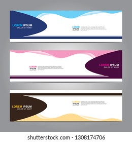 Vector abstract web banner design template. Collection of web banner template. Abstract geometric web design banner template isolated on grey background. Header - landing page Web Design Elements