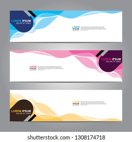 Vector abstract web banner design template. Collection of web banner template. Abstract geometric web design banner template isolated on grey background. Header - landing page Web Design Elements