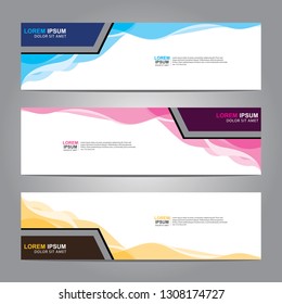 Vector abstract web banner design template. Collection of web banner template. Abstract geometric web design banner template isolated on grey background. Header - landing page Web Design Elements