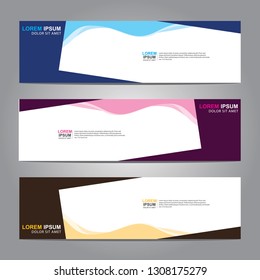 Vector abstract web banner design template. Collection of web banner template. Abstract geometric web design banner template isolated on grey background. Header - landing page Web Design Elements