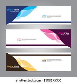 Vector abstract web banner design template. Collection of web banner template. Abstract geometric web design banner template isolated on grey background. Header - landing page Web Design Elements