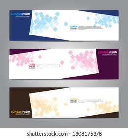 Vector abstract web banner design template. Collection of web banner template. Abstract geometric web design banner template isolated on grey background. Header - landing page Web Design Elements