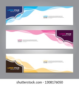 Vector abstract web banner design template. Collection of web banner template. Abstract geometric web design banner template isolated on grey background. Header - landing page Web Design Elements