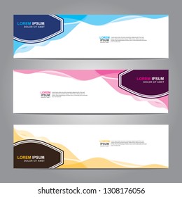 Vector abstract web banner design template. Collection of web banner template. Abstract geometric web design banner template isolated on grey background. Header - landing page Web Design Elements