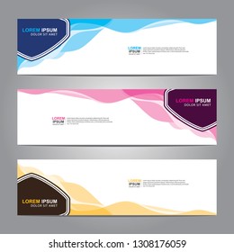 Vector abstract web banner design template. Collection of web banner template. Abstract geometric web design banner template isolated on grey background. Header - landing page Web Design Elements