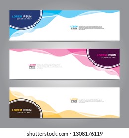 Vector abstract web banner design template. Collection of web banner template. Abstract geometric web design banner template isolated on grey background. Header - landing page Web Design Elements
