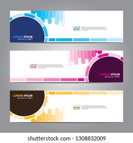 Vector abstract web banner design template