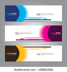 Vector abstract web banner design template