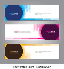 Vector abstract web banner design template
