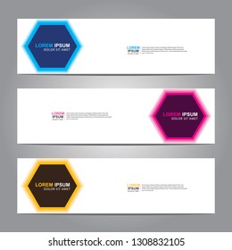 Vector abstract web banner design template