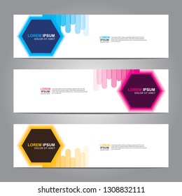 Vector abstract web banner design template