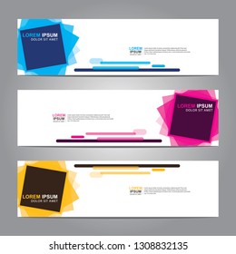 Vector abstract web banner design template
