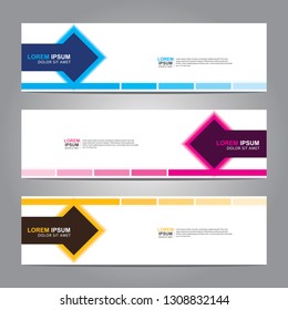 Vector abstract web banner design template