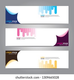 Vector abstract web banner design template