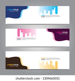 Vector abstract web banner design template