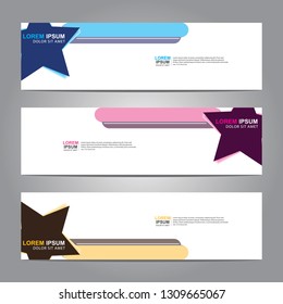 Vector abstract web banner design template
