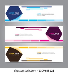 Vector abstract web banner design template