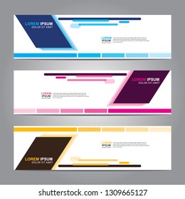 Vector abstract web banner design template