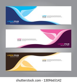 Vector abstract web banner design template