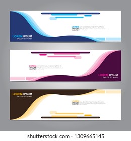 Vector abstract web banner design template