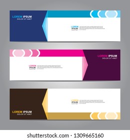 Vector abstract web banner design template